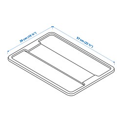 Ilustración de medidas - SAMLA tapa para caja