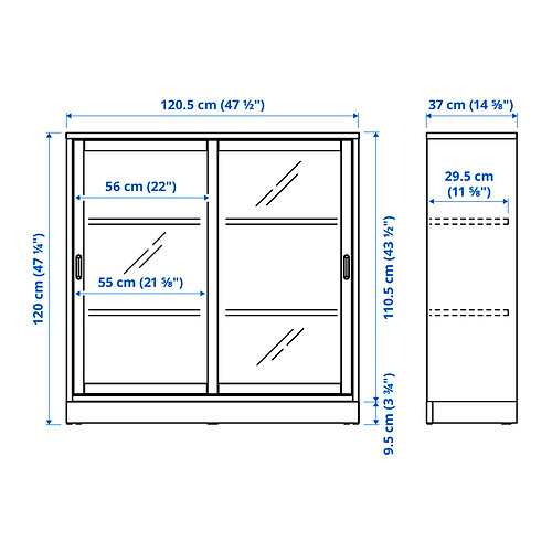 TONSTAD, cabinet with sliding glass doors. 5 of 5 open dialog