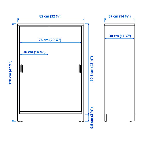 TONSTAD, cabinet with sliding doors. 6 of 6 open dialog