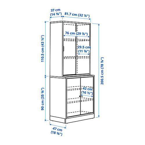 TONSTAD, storage combination with sliding doors. 4 of 4 open dialog