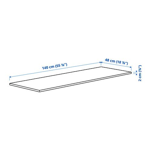 Measurement Illustration - MITTZON table top