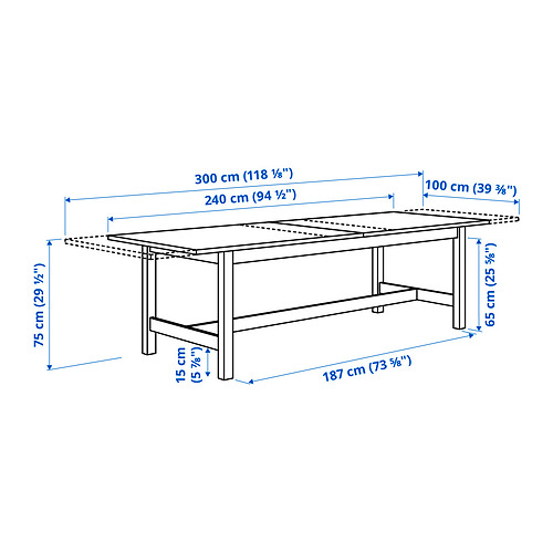 KARSKÄR, mesa extensible. 7 de 7 abrir diálogo