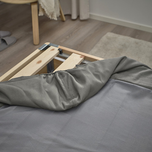LYNGÖR, base de cama con tablillas y patas. 3 de 6 abrir diálogo