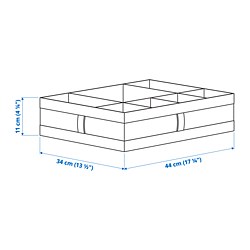 Measurement Illustration - SKUBB box with compartments