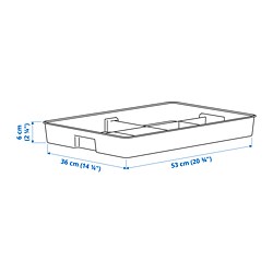 Ilustración de medidas - KUGGIS accesorio con 8 compartimientos