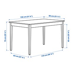 Measurement Illustration - NÄSINGE dining table