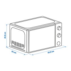 Ilustración de medidas - TILLREDA microondas