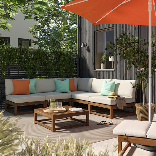 NÄMMARÖ, sofá seccional 4 plazas, exterior. 3 de 7 abrir diálogo