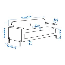Measurement Illustration - SALTMYRAN sofa