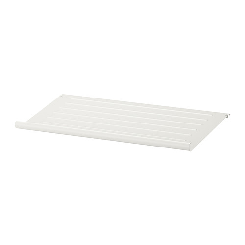 Estante para zapatos de metal inclinado KOMPLEMENT con borde contorneado.