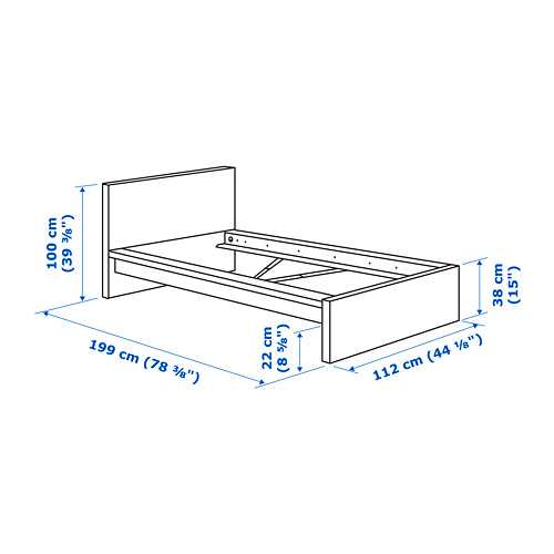 MALM, bed Twin with mattress. 14 of 14 open dialog