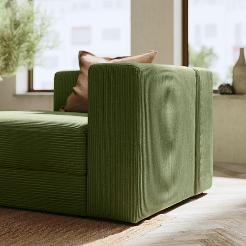 Green JÄTTEBO modular sofa. Soft, cushioned with clean lines, perfect for relaxing.