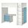 Current variation: white blue/with desk with 4 drawers