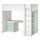 Select colour variation: white light green/with desk with 4 drawers