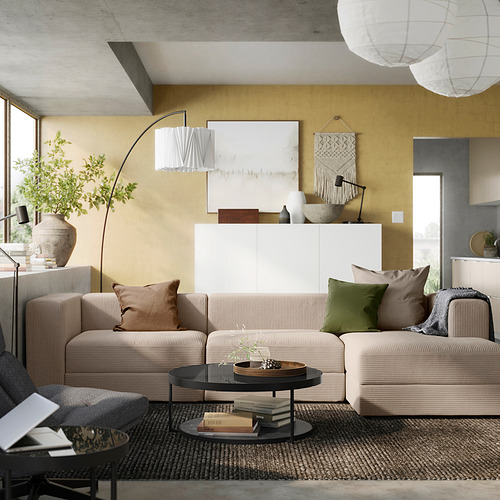 JÄTTEBO, 4-seat modular sofa with chaiselongue right. 2 of 10 open dialog