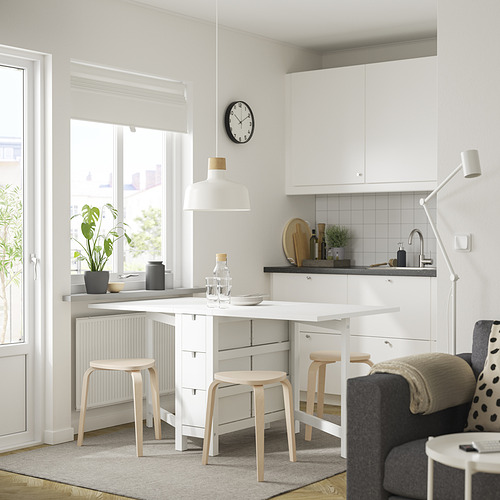 NORDEN / KYRRE, drop leaf table and 4 stools. 2 of 8 open dialog