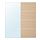 Select colour variation: White stained oak effect / mirror glass