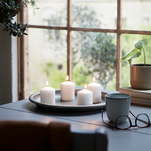 HEMSJÖ, unscented block candle. 2 of 4 open dialog