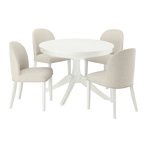 ROSENTORP, extendable dining table and 4 chairs. 1 of 12 open dialog