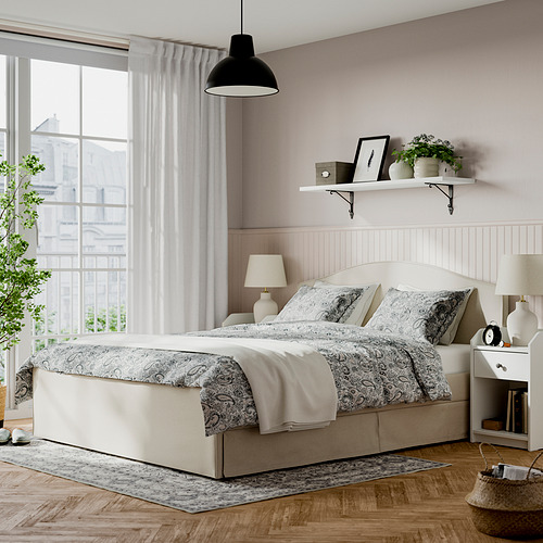 RAMNEFJÄLL, upholstered bed frame. 2 of 11 open dialog