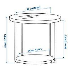 Measurement Illustration - FRÖTORP side table