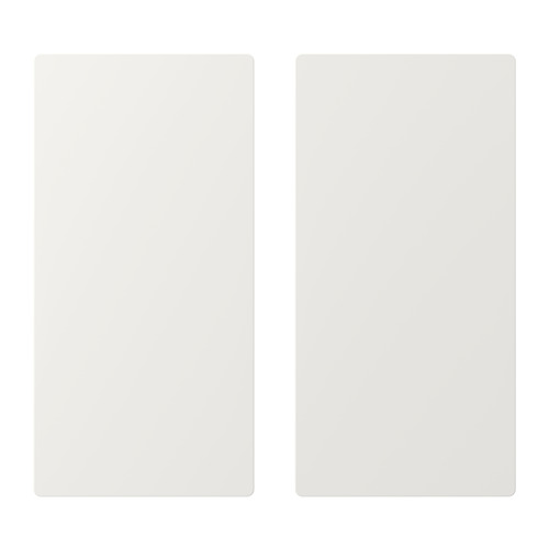 Dos paneles rectangulares blancos uno al lado del otro, diseño minimalista, bordes lisos.
