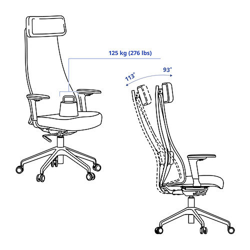 JÄRVFJÄLLET, silla de trabajo con reposabrazos. 3 de 16 abrir diálogo