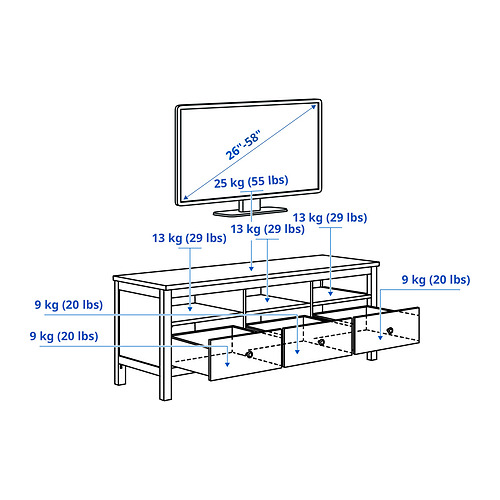 HEMNES, TV unit. 6 of 6 open dialog
