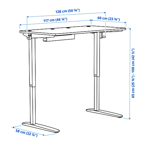 RELATERA, desk combination sit/stand. 4 of 11 open dialog