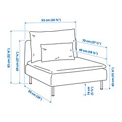 Ilustración de medidas - SÖDERHAMN módulo 1 plaza