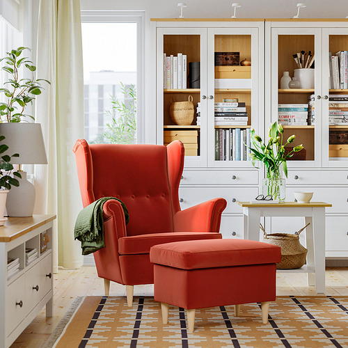 STRANDMON, sillón de orejas+reposapiés. 2 de 8 abrir diálogo