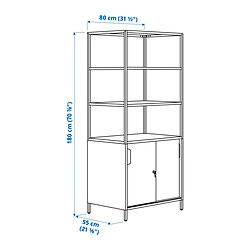 Ilustración de medidas - TROTTEN armario con puertas corredizas