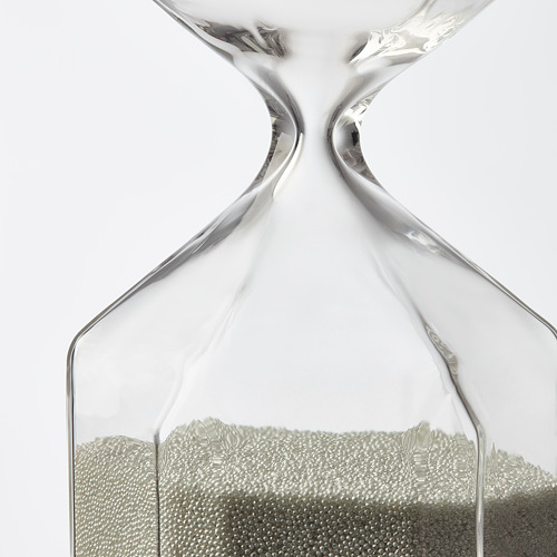 Elegante reloj de arena de cristal