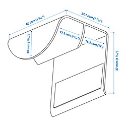 Measurement Illustration - DRAGSMARK clip-on handle
