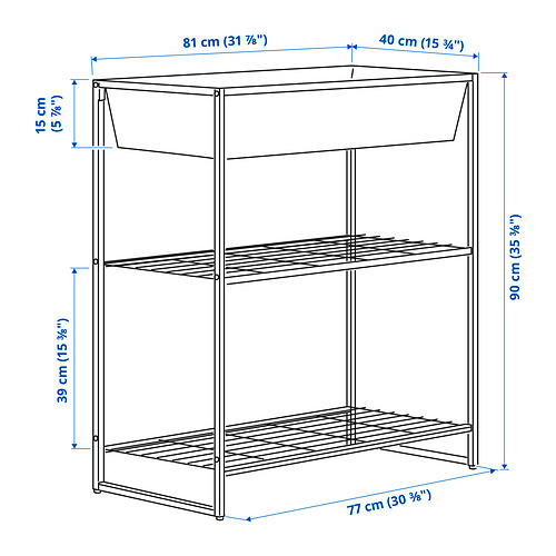 JOSTEIN, shelving unit with container. 5 of 5 open dialog