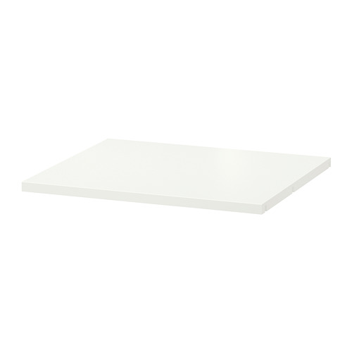 Estantería HJÄLPA blanca, forma cuadrada, superficie lisa, diseño moderno, fabricada con materiales reciclados.
