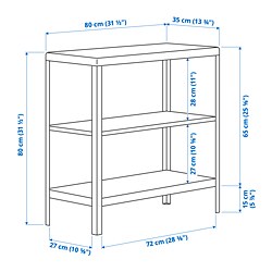 Measurement Illustration - KOLBJÖRN shelf unit, indoor/outdoor