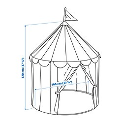Ilustración de medidas - CIRKUSTÄLT tienda para niños