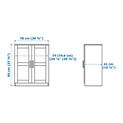Measurement Illustration - BRIMNES cabinet with doors