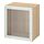 Select colour variation: White stained oak effect / GLASSVIK light green clear glass