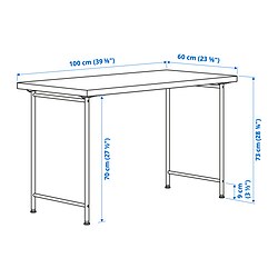 Measurement Illustration - LINNMON/SPÄND desk