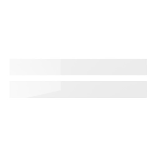 RINGHULT white kitchen drawer front, glossy, rectangular, fiberboard with melamine foil.