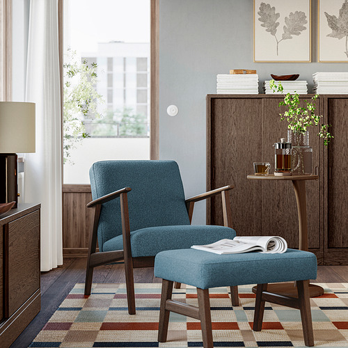 EKENÄSET, armchair and ottoman. 2 of 6 open dialog