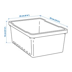 Ilustración de medidas - UPPSNOFSAD caja de almacenaje 