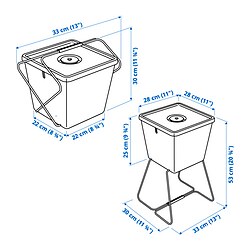 Ilustración de medidas - BRÄNNBOLL canasta