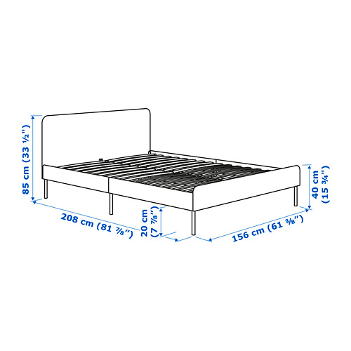 SLATTUM, upholstered bed Queen. 8 of 8 open dialog