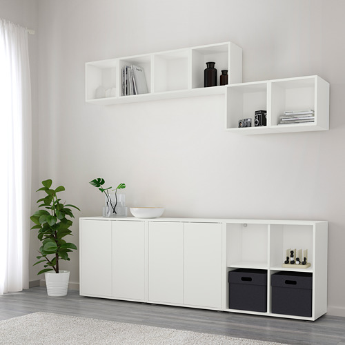 EKET, combinación de estanterías con puertas y patas. 2 de 4 abrir diálogo