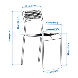 Measurement Illustration - SANDSBERG chair