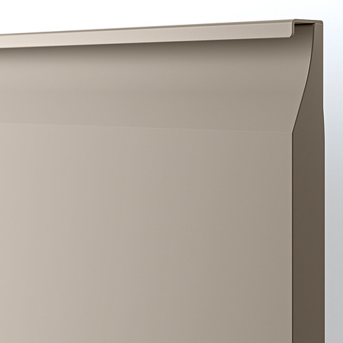 Aparador moderno y elegante de color beige con puertas de cierre suave, fabricado con materiales reciclados.