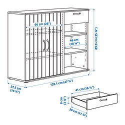 Measurement Illustration - SKRUVBY sideboard